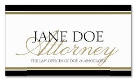 Attorney Lawyer Business Card in Gold and Black Script