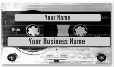 audio music cassette tape business card