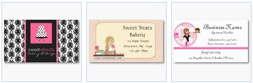 bakery business card, pastry cupcake card