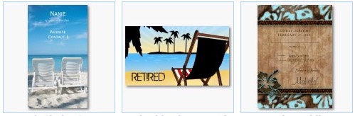 beach chairs, beach wedding, beach business cards