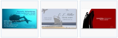 cruise ship travel agent business cards