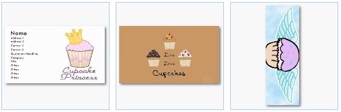 cupcake angel love cake business card