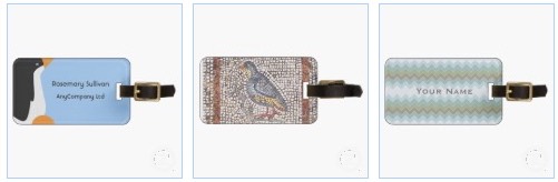 cute penguin, ancient bird mosaic and arctic chevron luggage tags