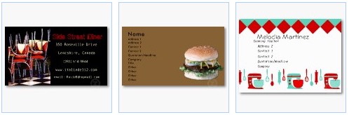 diner restaurant burger business card 