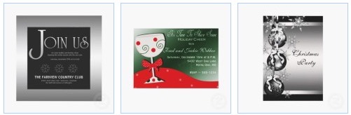 Elegant and Classy Office Party Invitations, for Company and Business Christmas parties