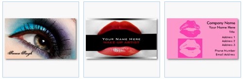 eye makeup lipstick cosmetics business cards
