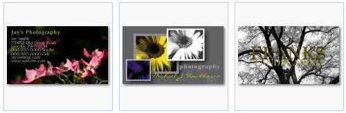 flower tree nature photography business card