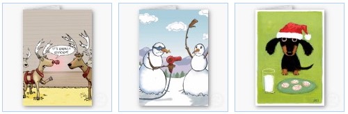 funny christmas cards with reindeer and snowmen