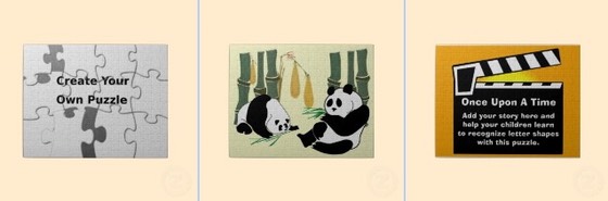 create your own, panda, Once upon a time, puzzle
