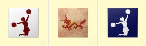 cheerleader dragon tile