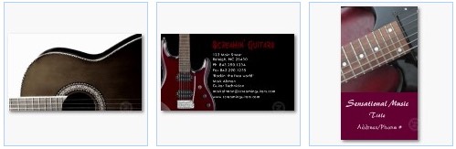 guitar business cards electric acoustic