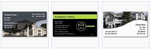 house home and real estate business cards