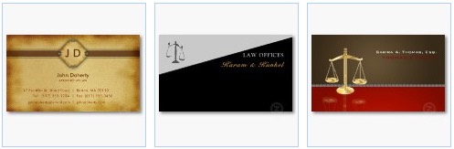 justice scales attorney business card