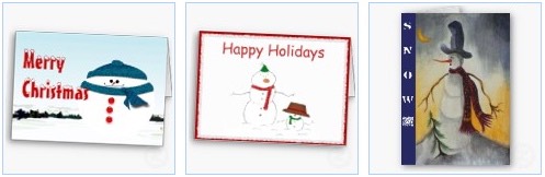 merry christmas snowman and happy holidays snowman greeting card