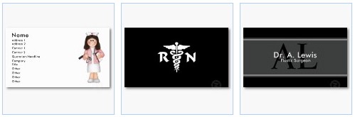 nurse profile card, RN Medical Business Card