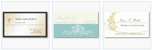 physician business card medical doctor profile card