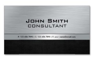Professional Elegant Modern Black and brushed silver metal Business Card that’s ideal for Accountants, Realtors, Attorneys, Real Estate Agents, Lawyers, Brokers and Corporate Professionals.
