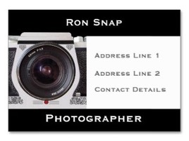 Retro SLR Camera Photographers Business Card