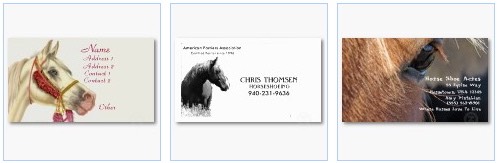 stallion horse farrier business card 