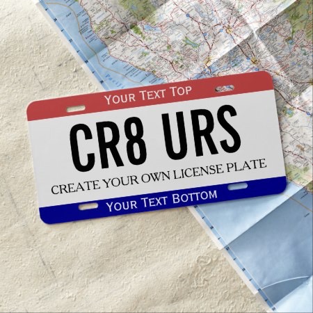 create your own Vehicle vanity License Plate or as a special gift (eg wedding gift) and change font styles, sizes and colors as well as text. 
