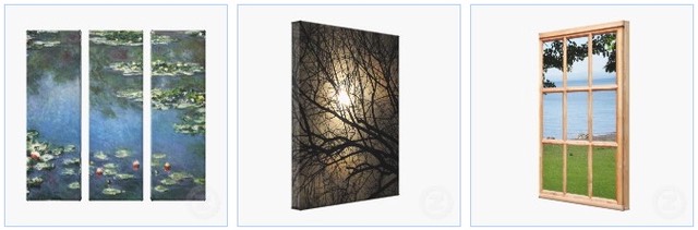 water lilies, moonlight, sea and grass 3D wrapped canvas